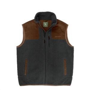 NEW OVER UNDER men's king's canyon vest in charcoal/ bison